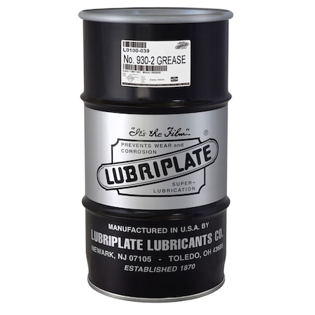 Lubriplate Grease, 120 lb, Drum, 375 Degrees F Max Op Temp, Off-White L0100-039